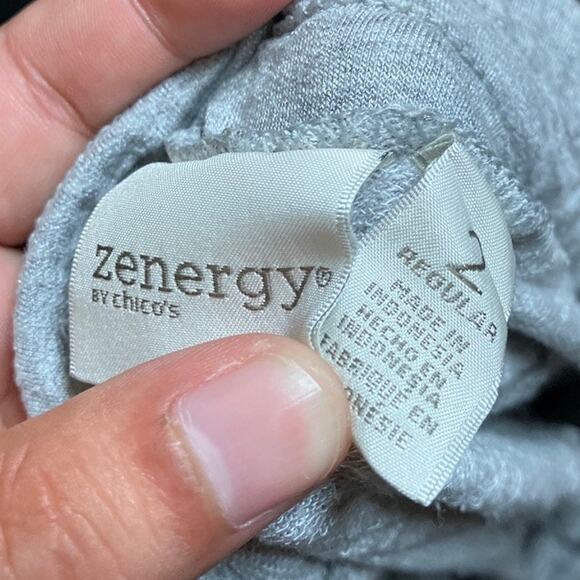 Zenergy by Chicos Womens Pants Gray Pull On High Rise Lightweight Stretch 2 (L) - Picture 4 of 11